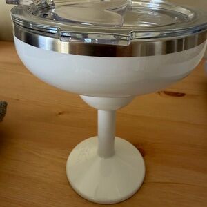 White Stainless Steel Margarita Glass